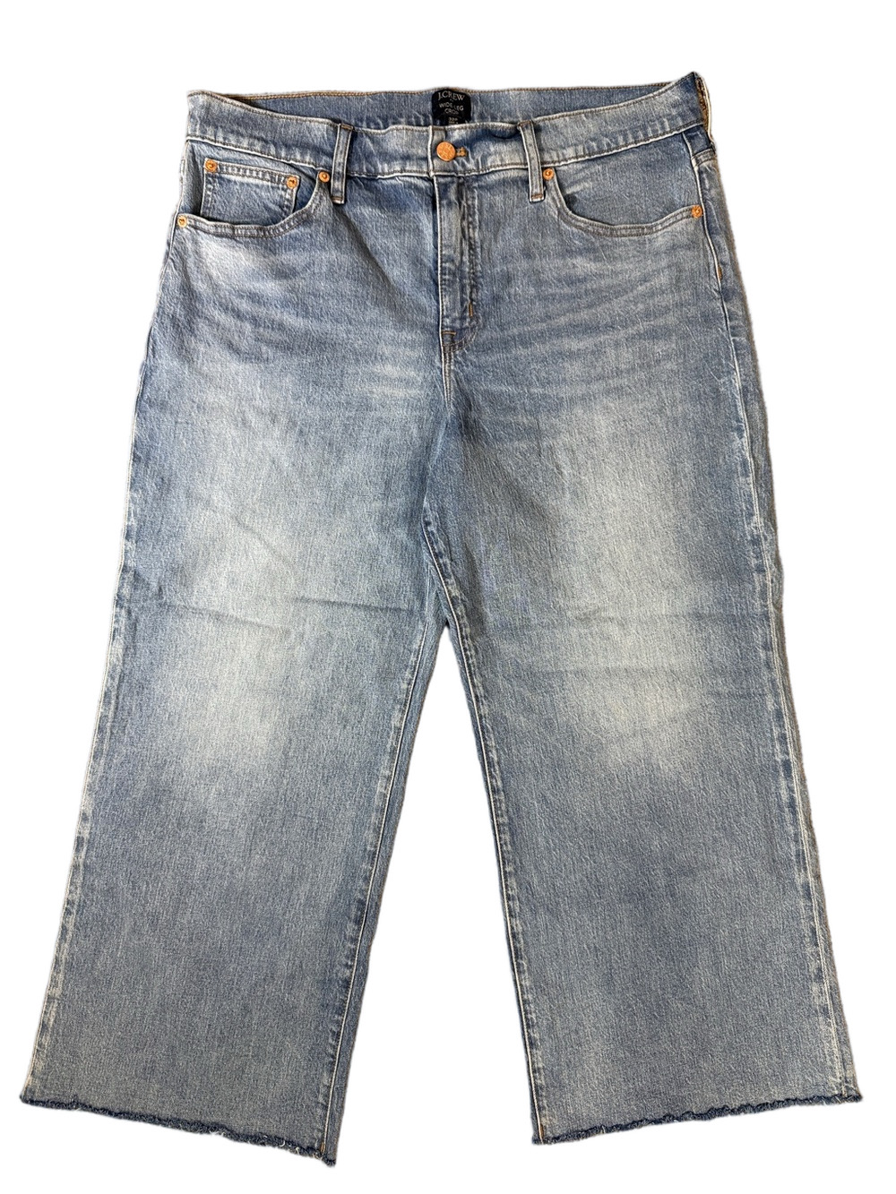 J. Crew Light Blue Wide-Leg Crop Jeans SKU1570